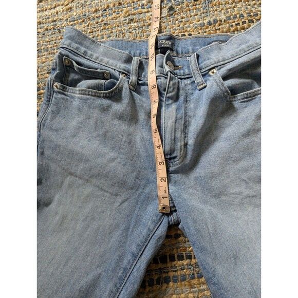 J Crew Jeans Womens Size 29 Blue Slim Straight Medium Wash Denim Raw Hem Pants - Picture 5 of 7